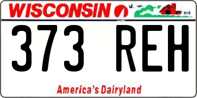 WI license plate 373REH