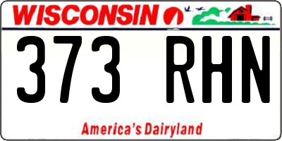 WI license plate 373RHN