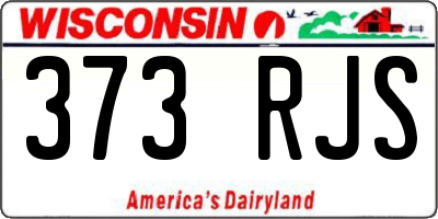 WI license plate 373RJS