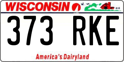 WI license plate 373RKE