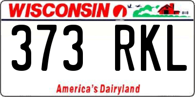 WI license plate 373RKL