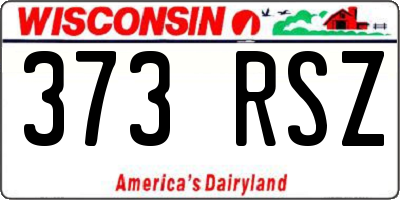 WI license plate 373RSZ