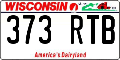 WI license plate 373RTB