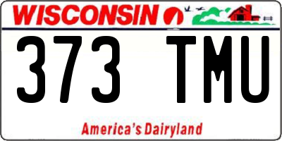 WI license plate 373TMU
