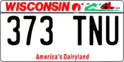 WI license plate 373TNU