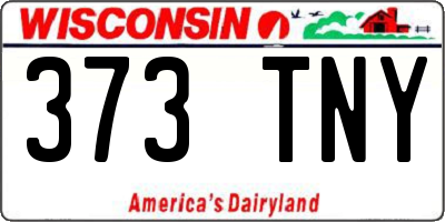 WI license plate 373TNY