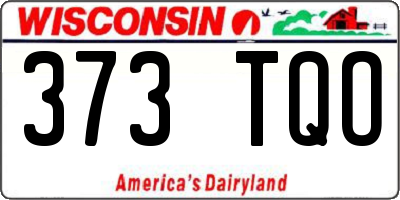 WI license plate 373TQO
