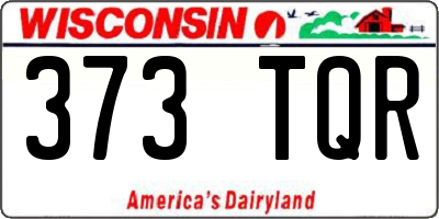 WI license plate 373TQR