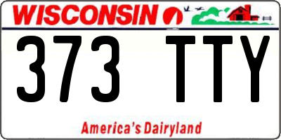 WI license plate 373TTY