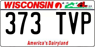 WI license plate 373TVP