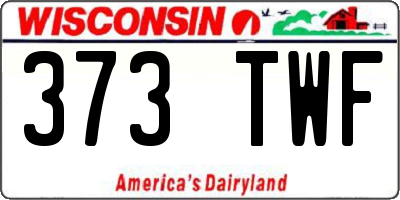 WI license plate 373TWF