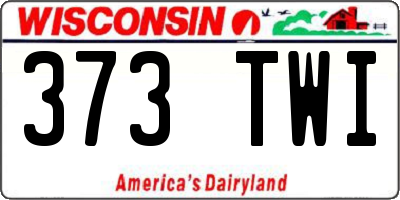 WI license plate 373TWI