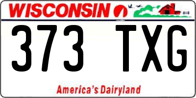 WI license plate 373TXG