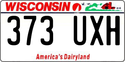 WI license plate 373UXH