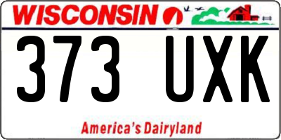 WI license plate 373UXK