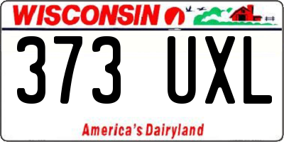 WI license plate 373UXL
