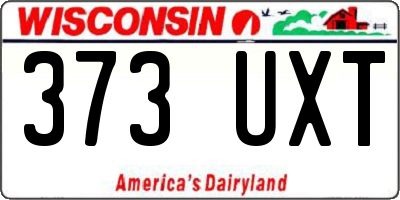 WI license plate 373UXT