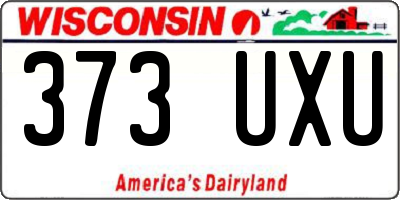 WI license plate 373UXU