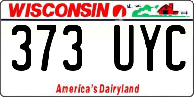 WI license plate 373UYC