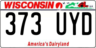 WI license plate 373UYD