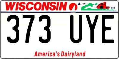 WI license plate 373UYE