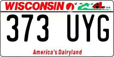 WI license plate 373UYG