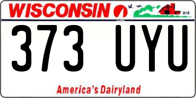 WI license plate 373UYU