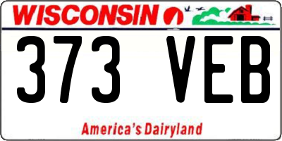 WI license plate 373VEB