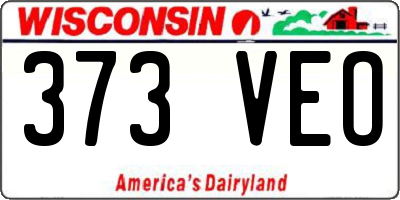 WI license plate 373VEO