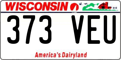 WI license plate 373VEU