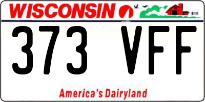 WI license plate 373VFF