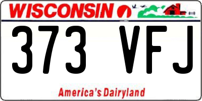 WI license plate 373VFJ