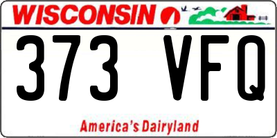 WI license plate 373VFQ