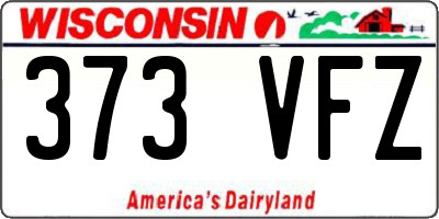 WI license plate 373VFZ