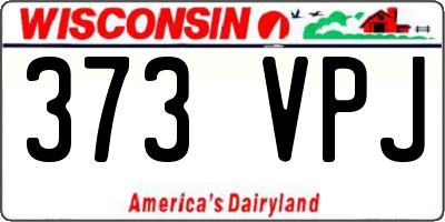 WI license plate 373VPJ