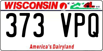 WI license plate 373VPQ