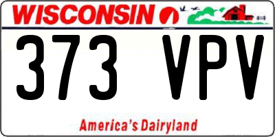 WI license plate 373VPV