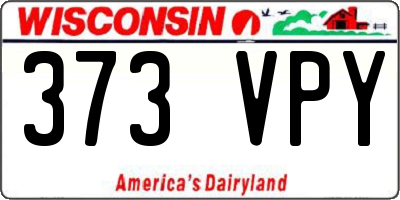 WI license plate 373VPY