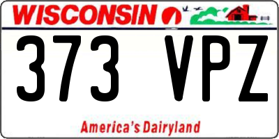 WI license plate 373VPZ