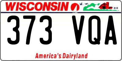 WI license plate 373VQA