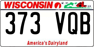 WI license plate 373VQB