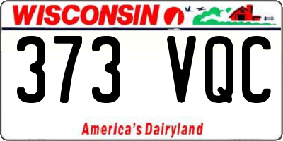 WI license plate 373VQC