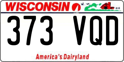 WI license plate 373VQD