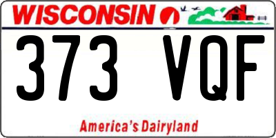 WI license plate 373VQF