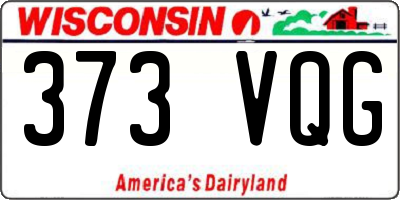 WI license plate 373VQG