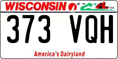 WI license plate 373VQH