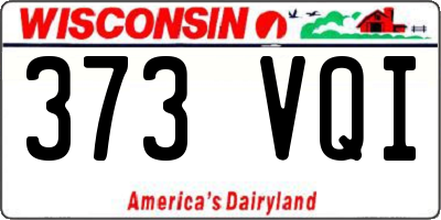 WI license plate 373VQI