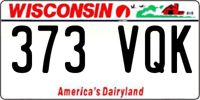 WI license plate 373VQK