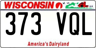 WI license plate 373VQL