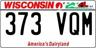 WI license plate 373VQM